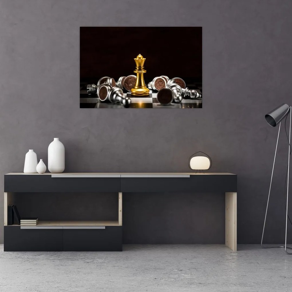 Tablou - Figurine de șah (90x60 cm)