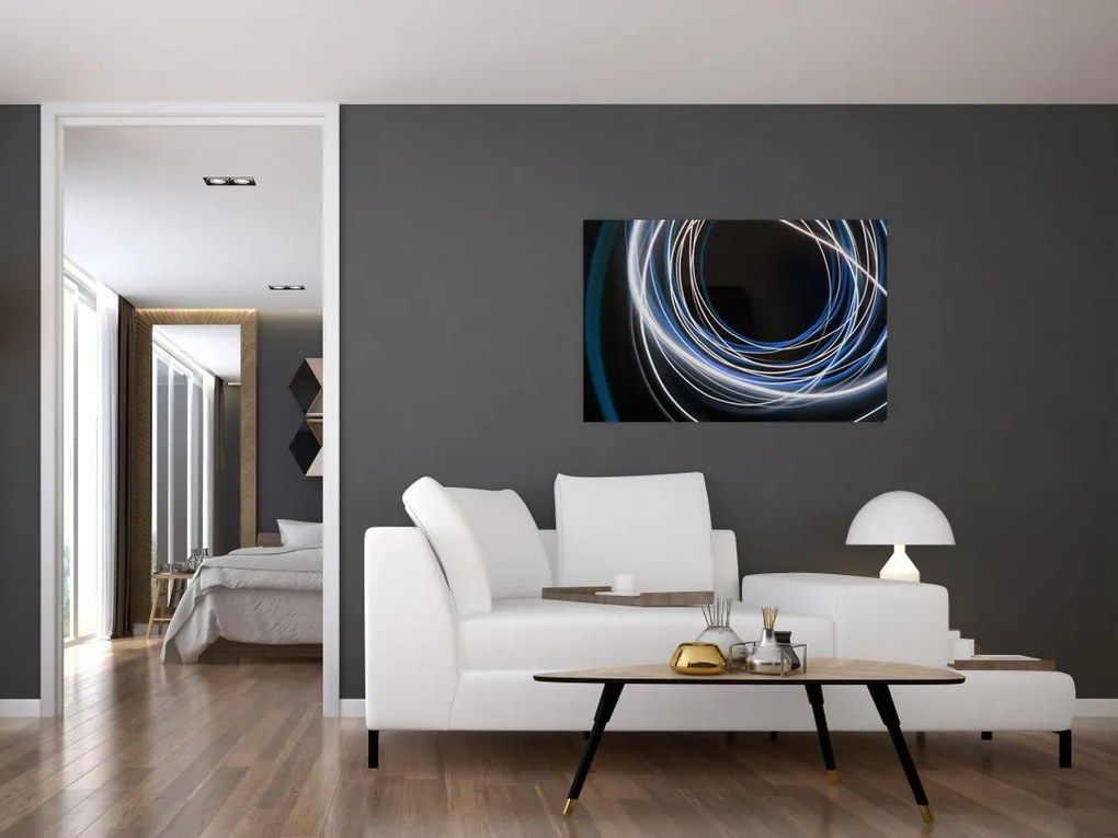 Tabloul cu linii albastre (90x60 cm)