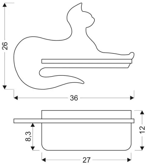 Aplică LED cu raft pentru copii BLACK CAT LED/5W/230V