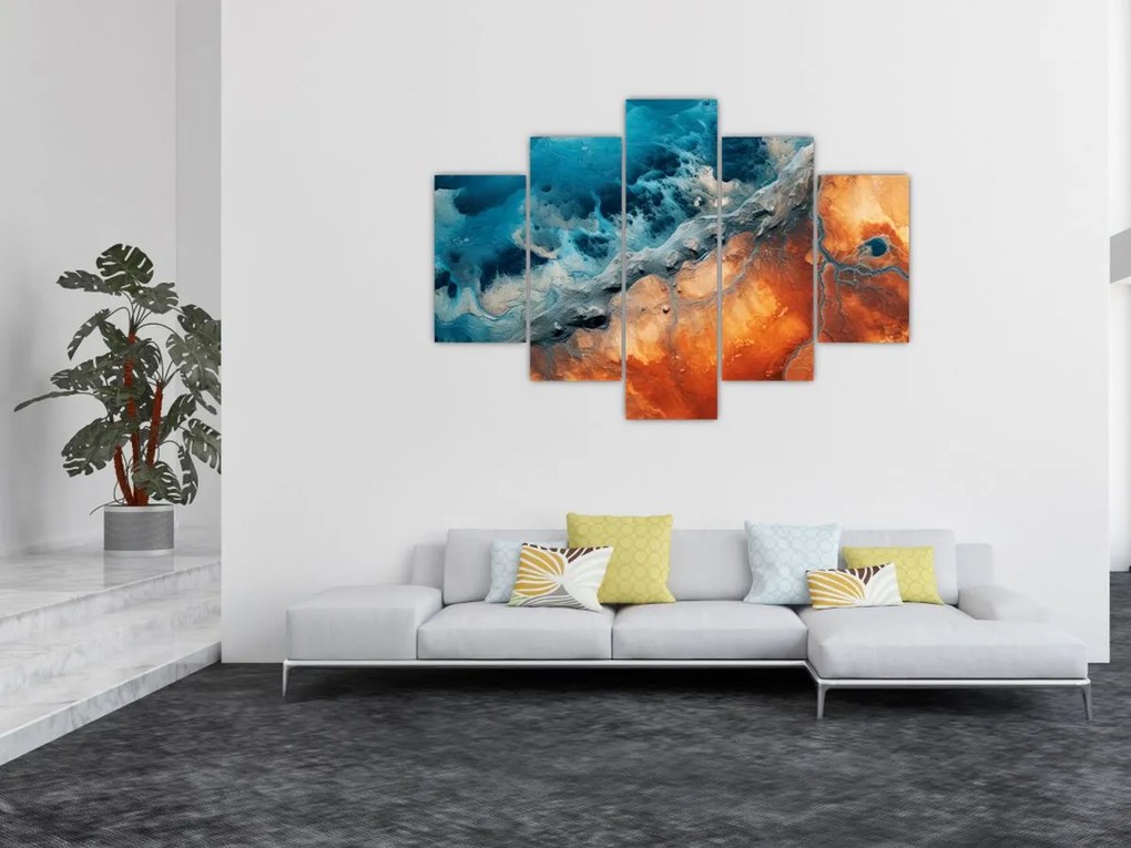 Tablou - Apă și foc (150x105 cm)