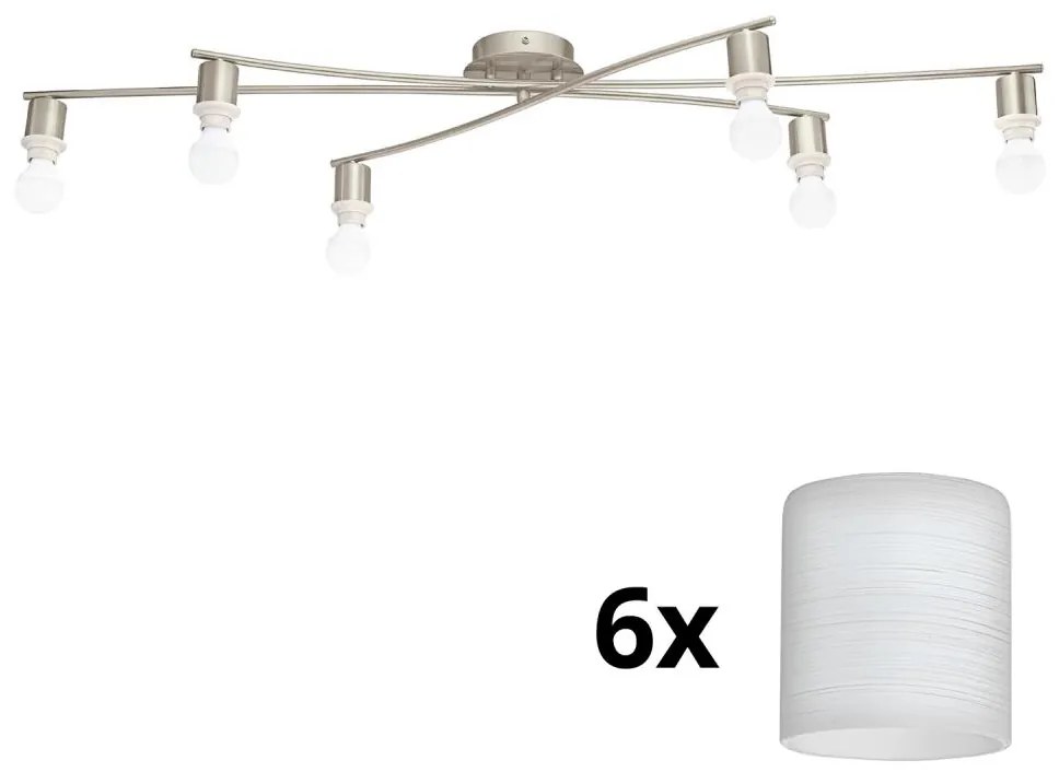 Plafonieră LED Eglo MY CHOICE 6xE14/4W/230V crom/alb