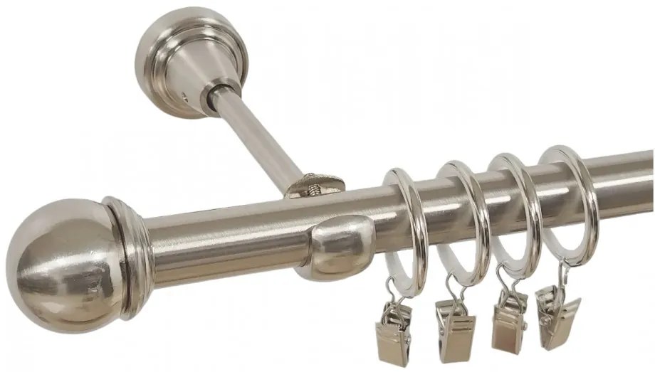 Galerie simpla TODI MAX /19 - inox (Alege marime: 300 cm)