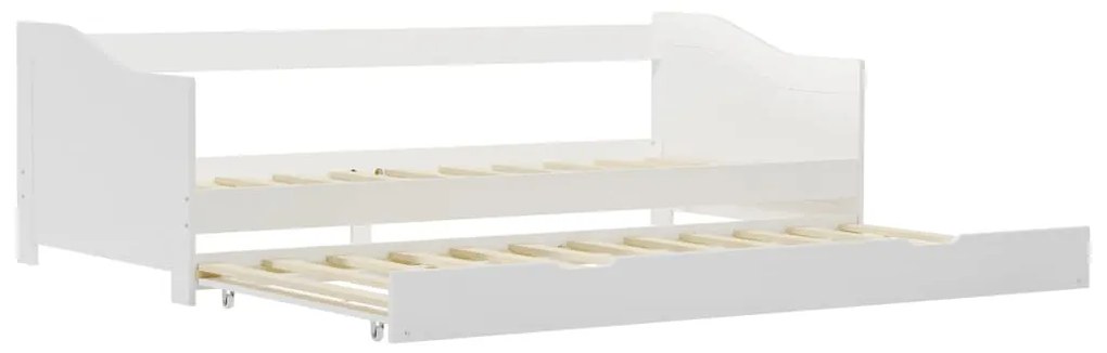 Cadru pat canapea, extensibil, alb, 90 x 200 cm, lemn de pin Alb