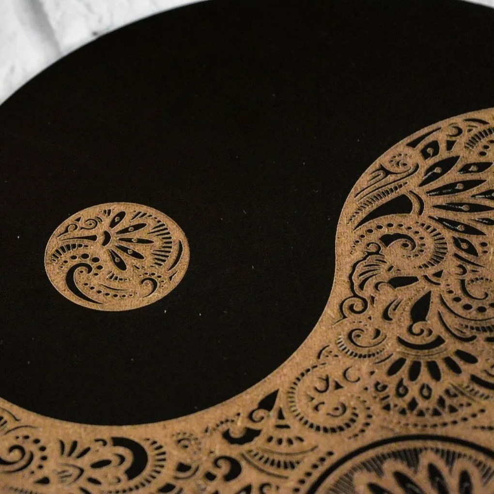 DUBLEZ | Yin Yang – Mandala vindecătoare realizată din lemn