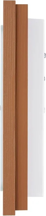 Plafoniera din lemn si sticla TABOR 52x52cm, teracota