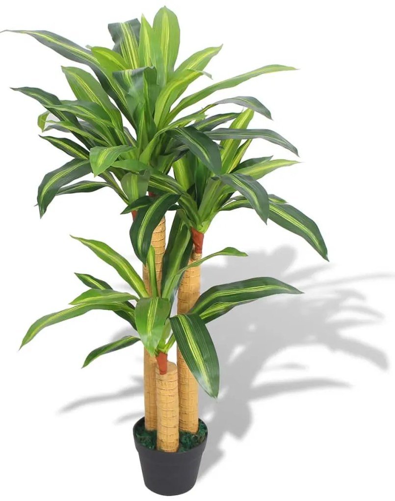 vidaXL Plantă Dracena artificială cu ghiveci, 100 cm, verde