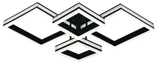 Plafonieră LED aplicată dimabilă 175W, 230V, 3000–6500K, cu telecomandă