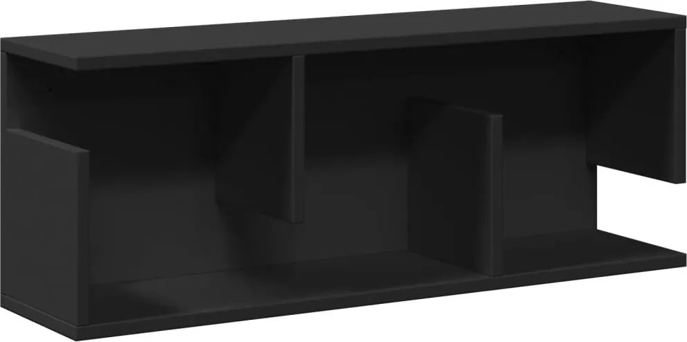vidaXL Dulap de perete, negru, 80x20x30 cm, lemn prelucrat
