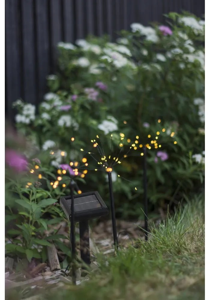 Corpuri de iluminat pentru exterior LED 3 buc. tip țepușă, de sol solare (înălțime 40 cm) Firework – Star Trading