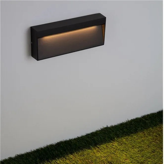 Mini Aplica perete exterior IP65, LED CCT Drat negru