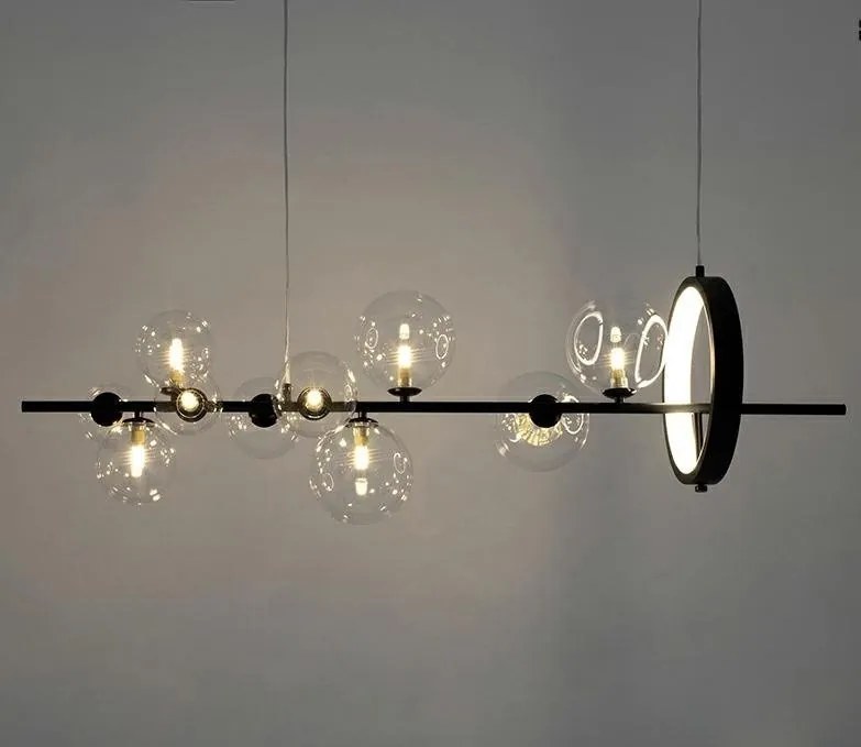 Lustra moderna cu 10 de surse de lumina si LED LINEA 120