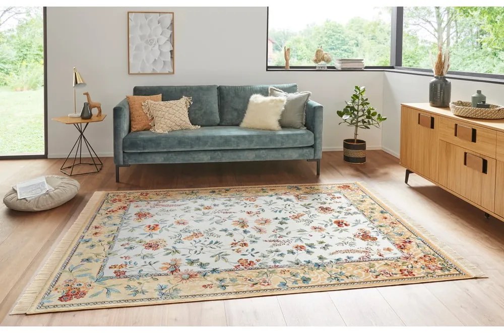 Covor bej din viscoză 135x195 cm Oriental – Nouristan