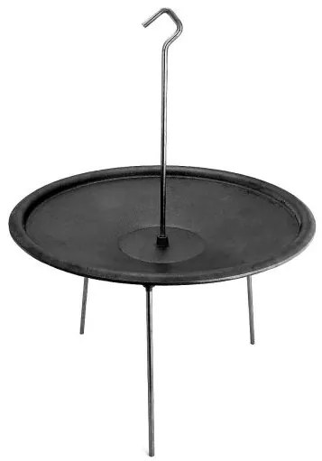 Disc pentru gratar, fonta, tip grill, cu picioare si agatator, 50 cm, Barbeque