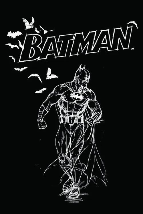 Poster de artă Batman - Sketch, (26.7 x 40 cm)
