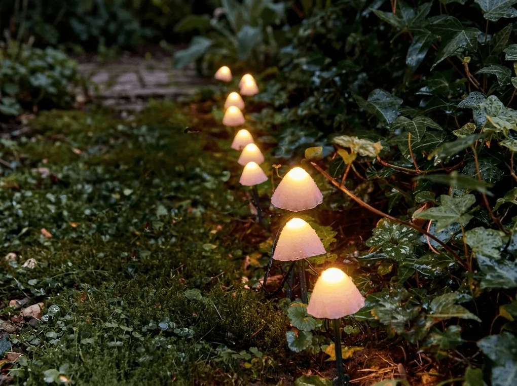 Lampi LED de gradina MUSHROOMS 20 buc, 380 cm