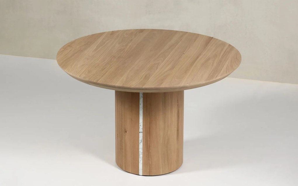 Masă lemn masiv Scar Ø120×75 cm