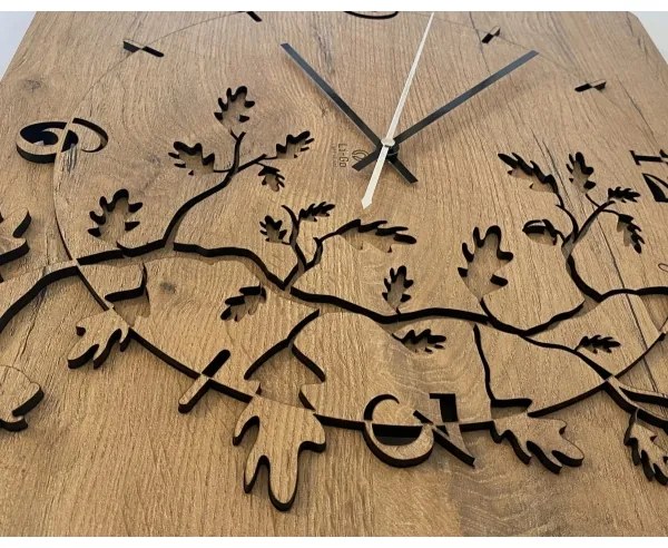 Li-Go 5499/DUB2 - Ceas de perete, 1xAA, 40x40 cm, stejar