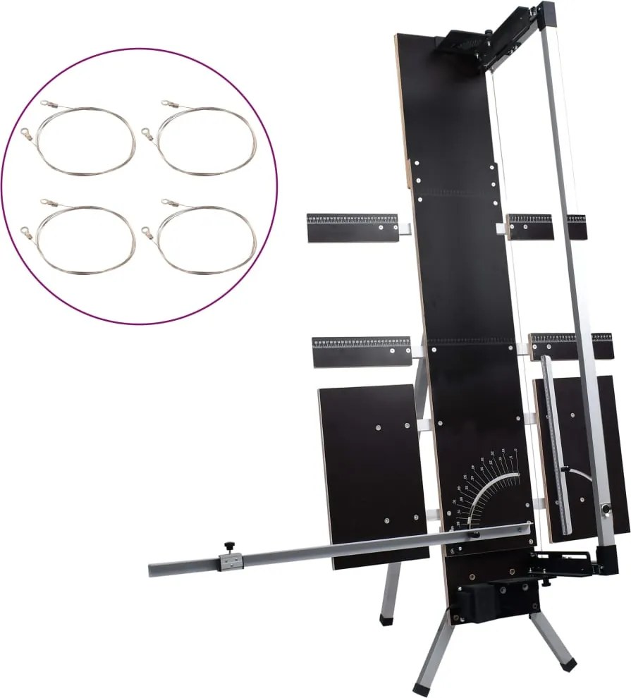 vidaXL Tăietor de spumă cu picioare din aluminiu, 200 W