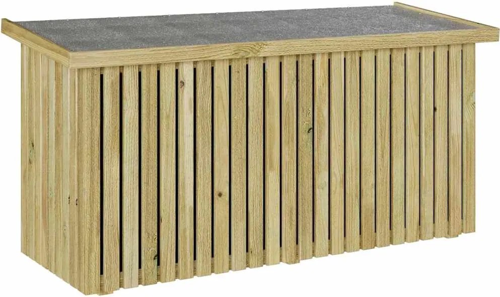 vidaXL Cutie de depozitare pentru grădină natural 119 x 44 x 58 cm