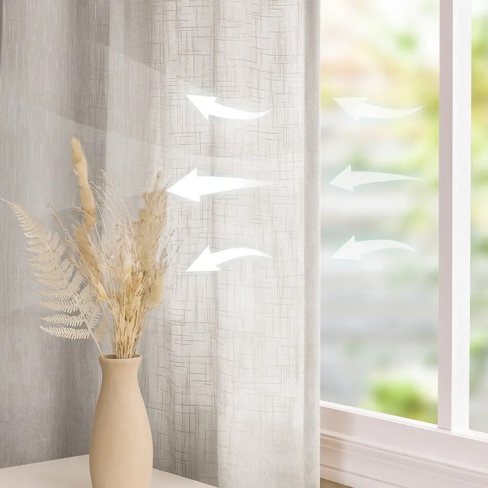 Draperie crem 140x250 cm Valeta – Restilo