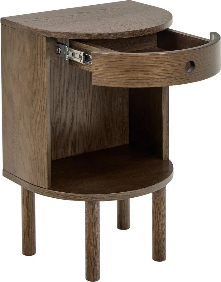 Noptieră în culoare naturală închisă cu aspect de lemn de stejar Paron – Actona