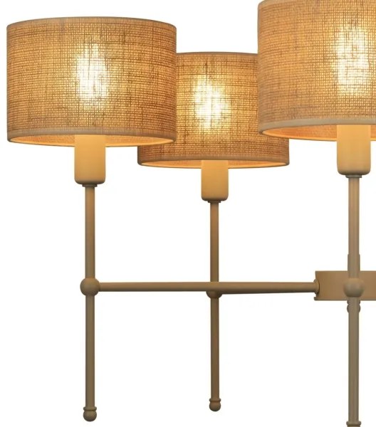 Candelabru cu tijă MADELA 5xE14/40W/230V iută/bej