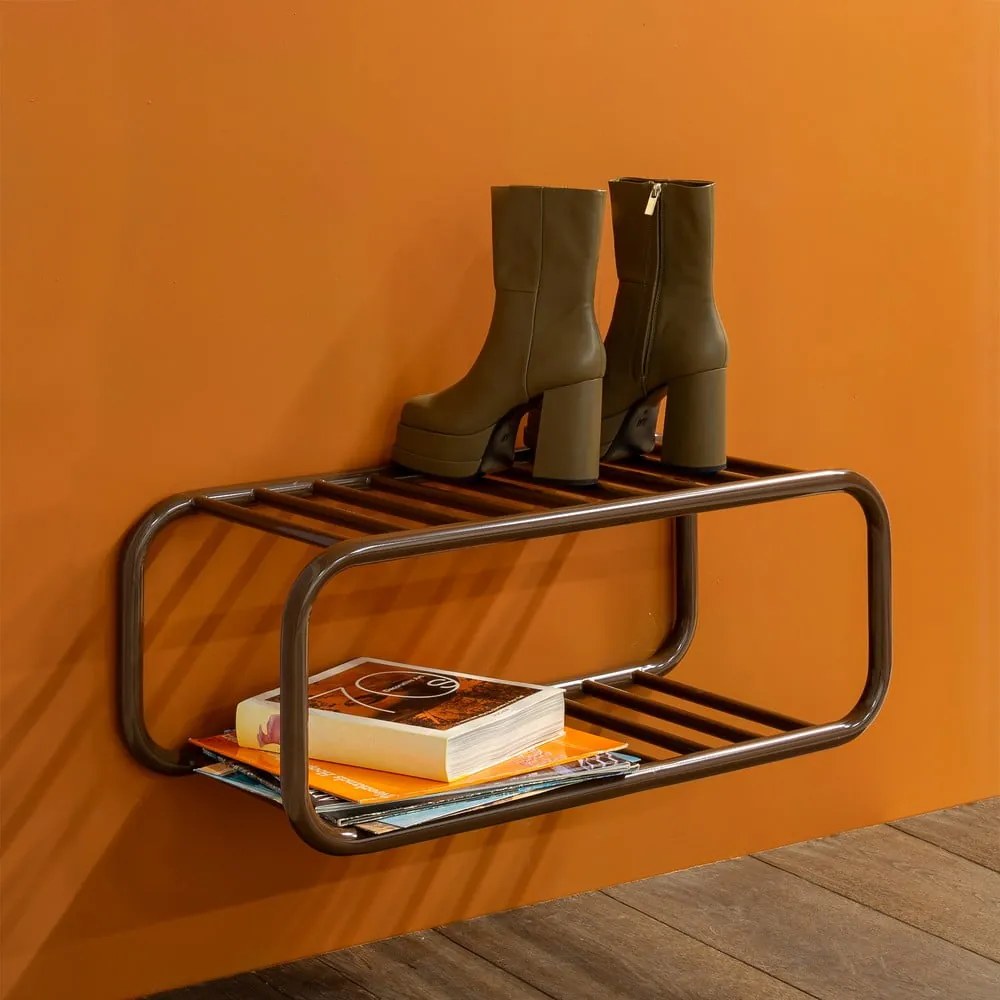 Pantofar maro închis suspendat din metal 72x28x35 cm Retro – Spinder Design