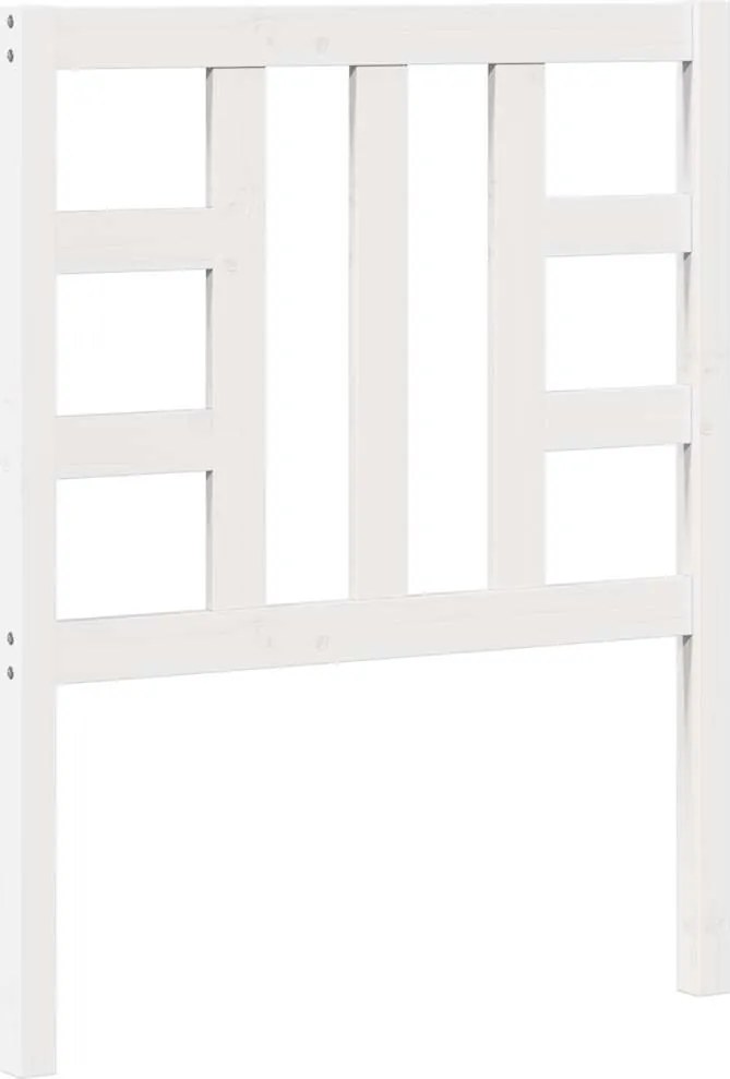 vidaXL Tăblie de pat, alb, 81x4x100 cm, lemn masiv de pin