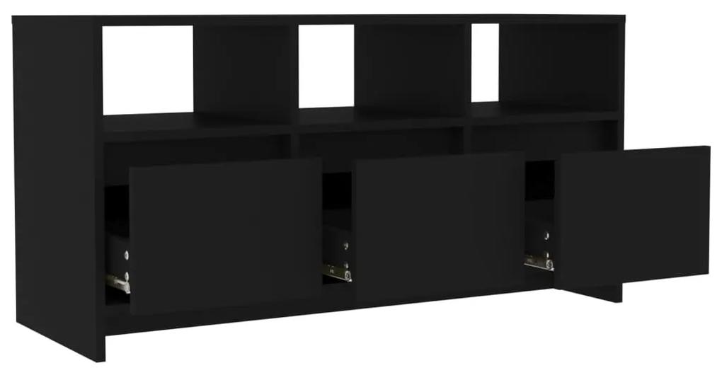Comoda TV, negru, 102x37,5x52,5 cm, PAL 1, Negru