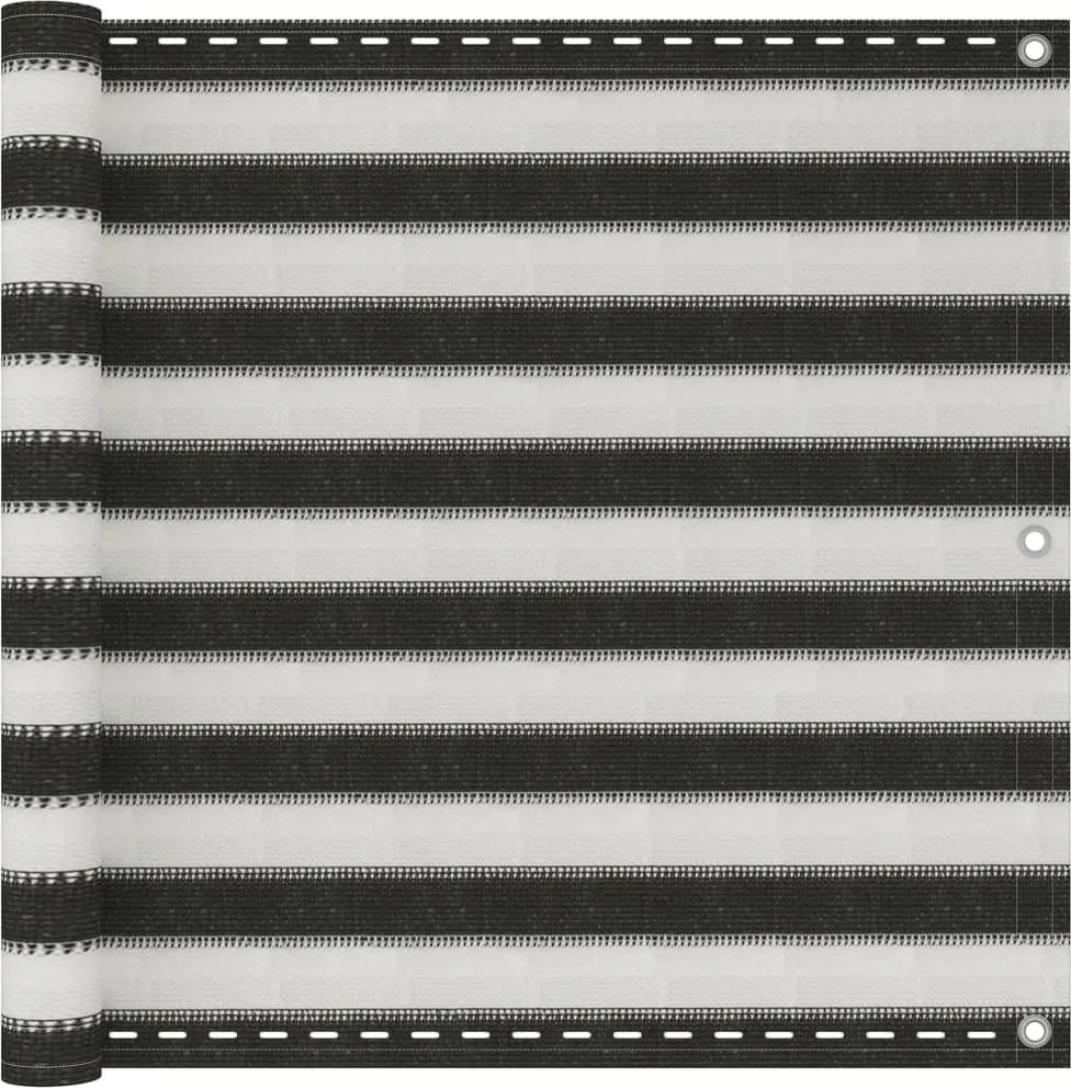 vidaXL Prelată pentru balcon din HDPE, 90 x 400 cm, antracit și alb