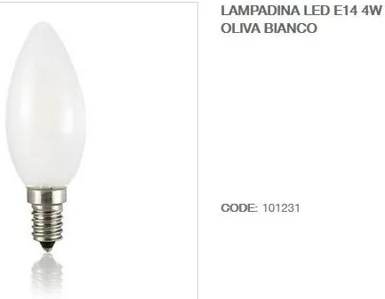 Bec LED E14 4W OLIVA BIANCO 101231
