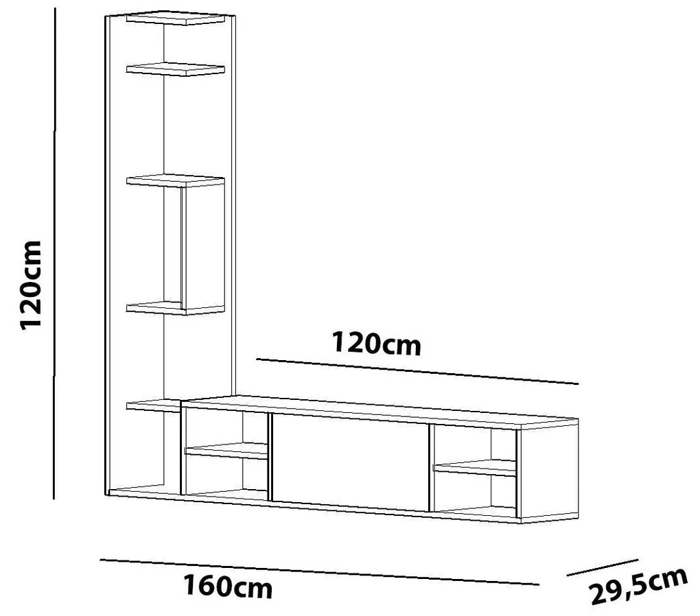 Mobilier living Perla set (Alb) . 1102463