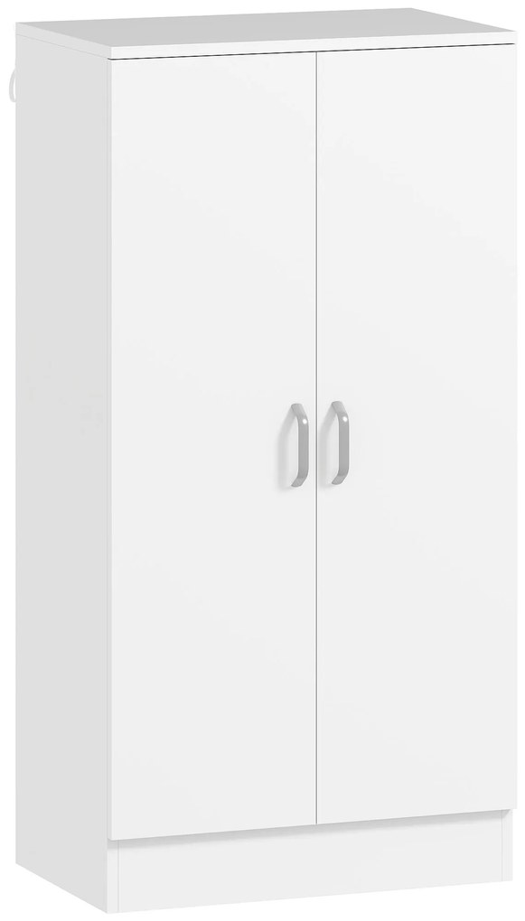 HOMCOM Dulap pentru Pantofi cu 6 Rafturi Ajustabile din Lemn 55x35x108 cm Alb | Aosom Romania