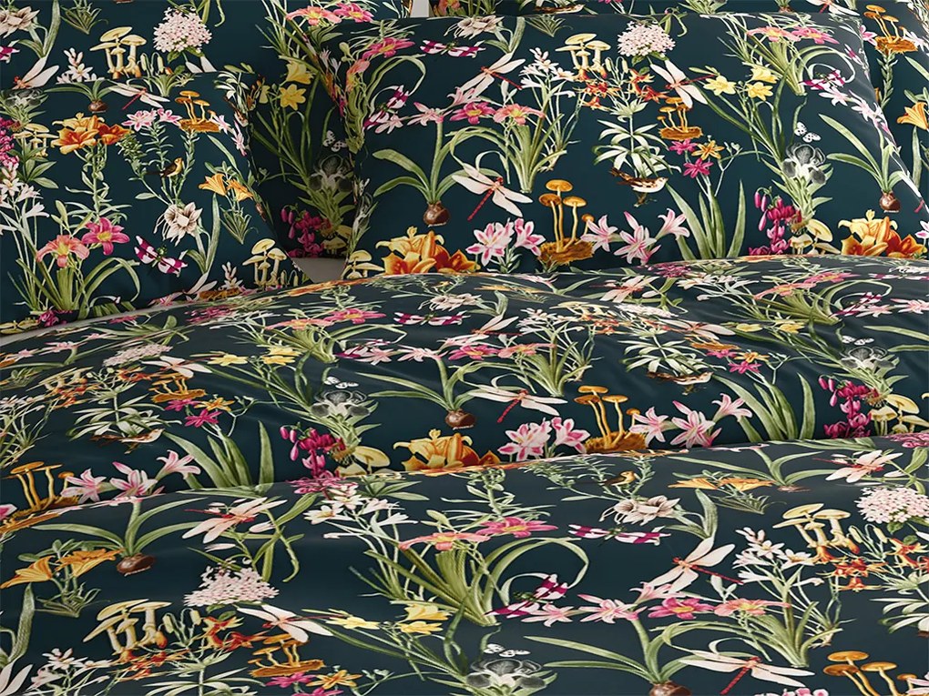 Lenjerie de pat din bumbac MYSTIC GARDEN verde inchis Dimensiune lenjerie de pat: 70 x 90 cm | 140 x 200 cm