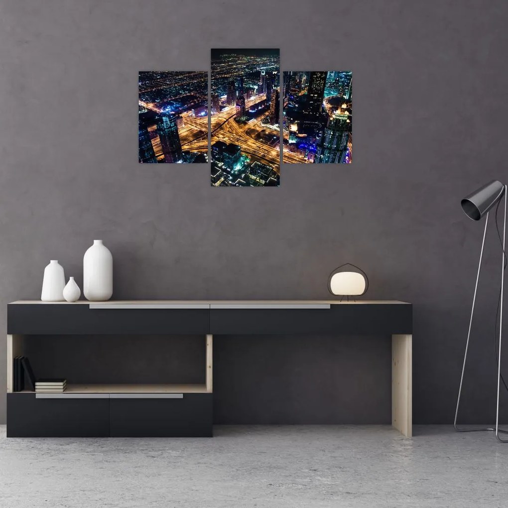 Tablou cu oraș nocturn (90x60 cm)