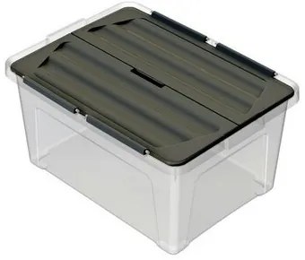 Multibox cu capac fix Eco 30 l, capac negru, 30 l