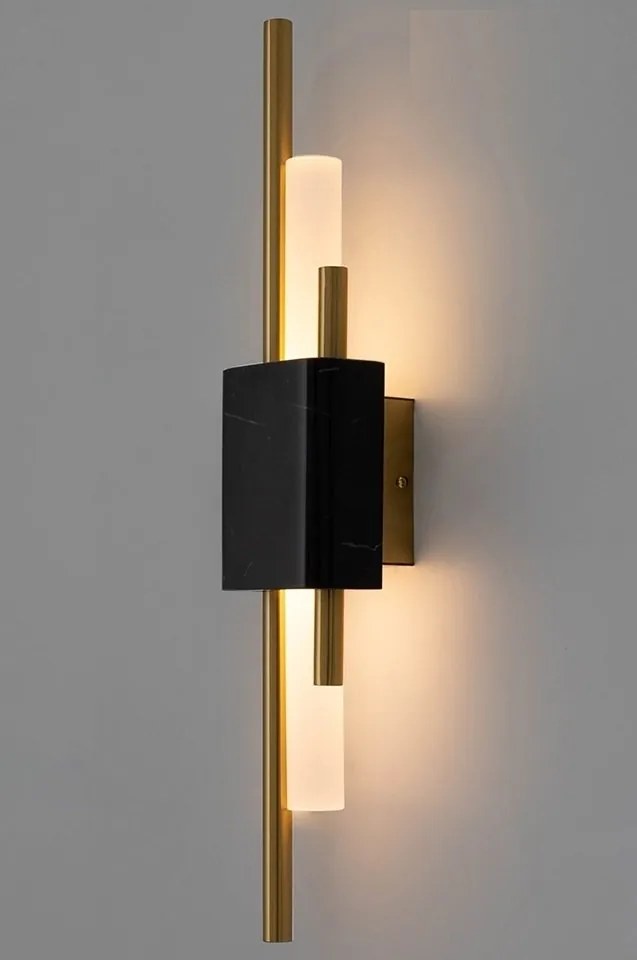 Aplica de perete LED design modern Marble, negru