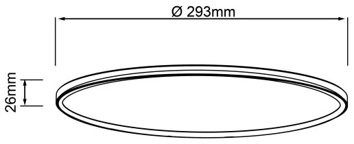Brilliant - Plafonieră LED MILTON, 18 W, 230 V, Ø 29,3 cm, albă