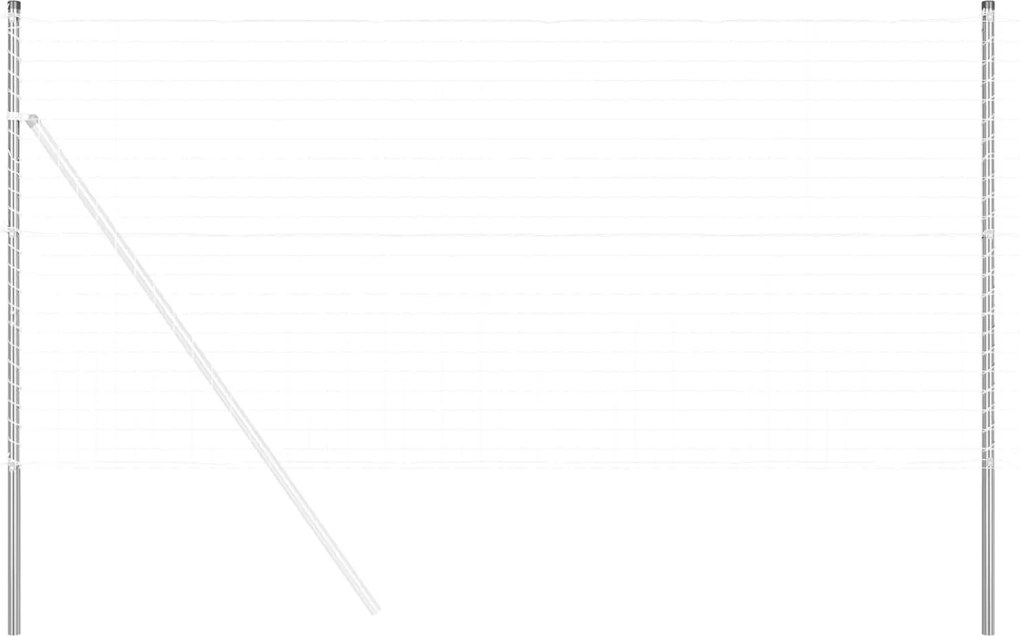 vidaXL Stâlp de gard. 12 pcs Argintiu Oțel vopsit în pulbere