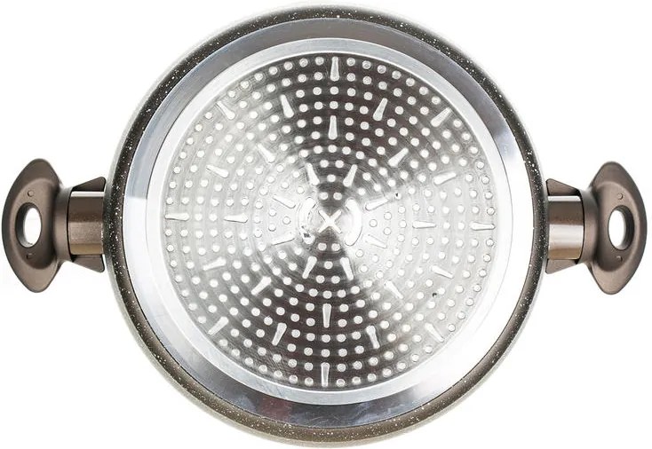 Oala cu capac si cu suparafata neaderenta PREMIUM Dark Brown, BANQUET volum 3,75 l