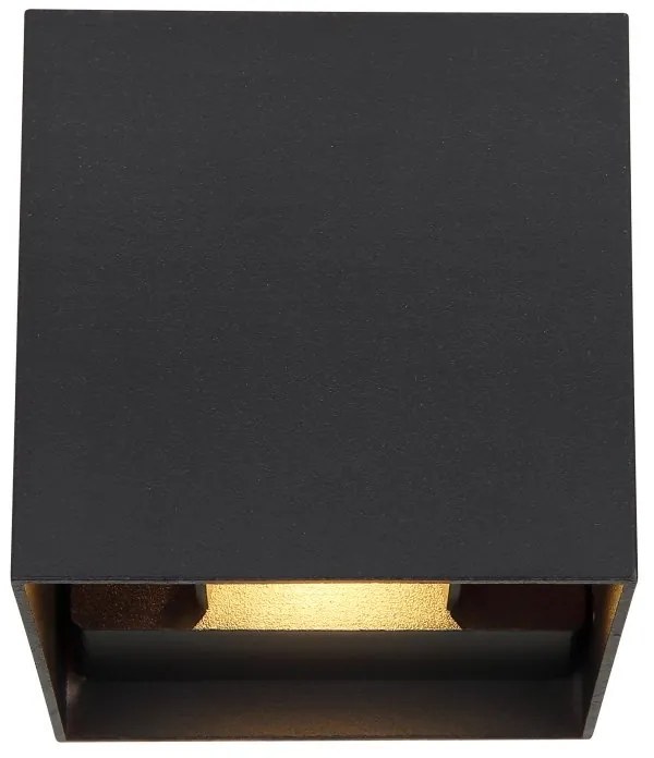 Aplica LED cu spot pentru iluminat exterior design modern IP54 Veronika negru 10x10cm