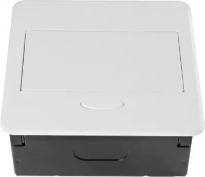 Priză încorporabilă în blat Avaro GTV, 1 priză Schuko, 2 x USB A, alb L:135 mm; l:135 mm, Aluminiu/Plastic, Alb