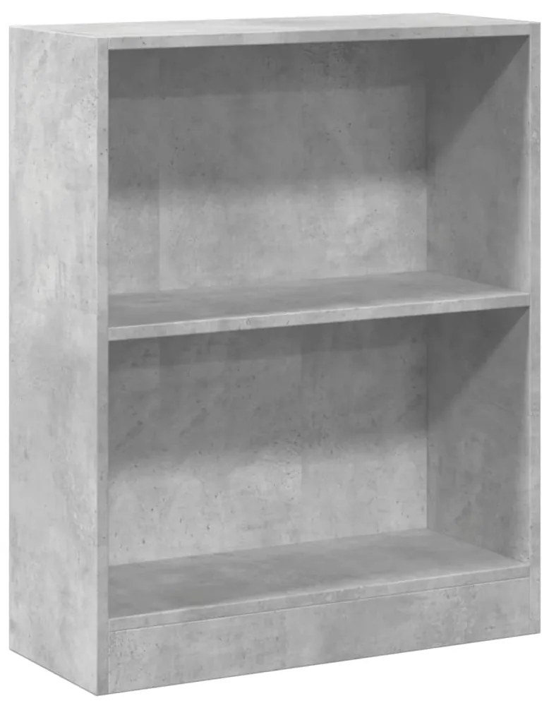 800859 vidaXL Bibliotecă, gri beton, 60x24x76 cm, lemn compozit