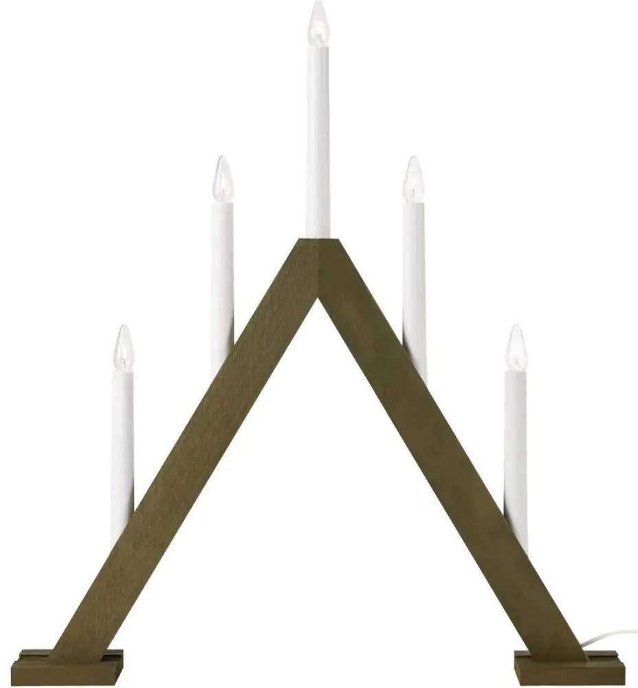 Markslöjd 706224 - Candelabru de Crăciun ARIELE 5xE10/3W/230V pin/maro