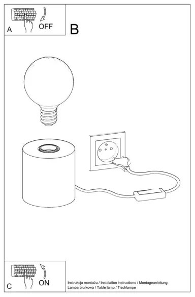 Lampă de masă SALGADO 1xE27/15W/230V beton