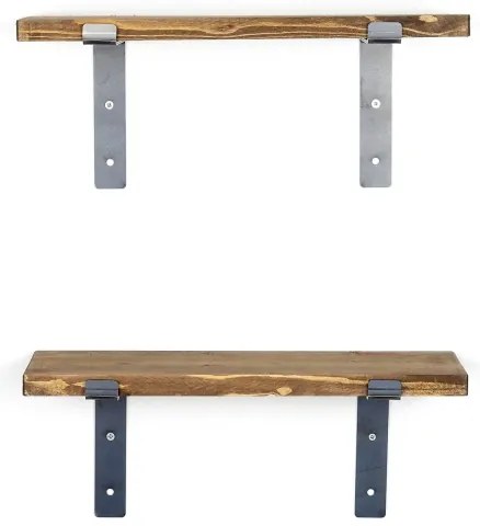 SET 2x raft de perete din molid