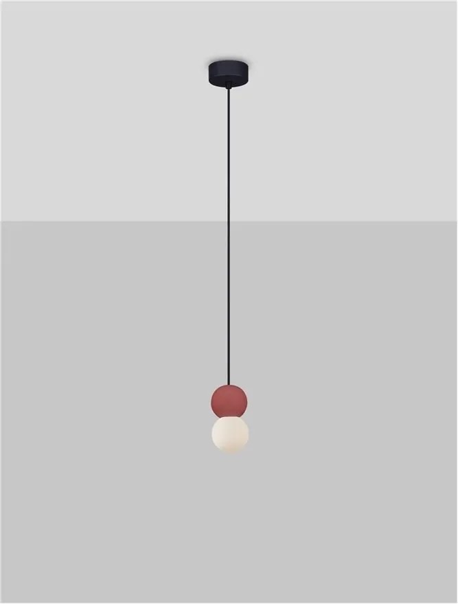 Pendul design decorativ ZERO rosu/opal