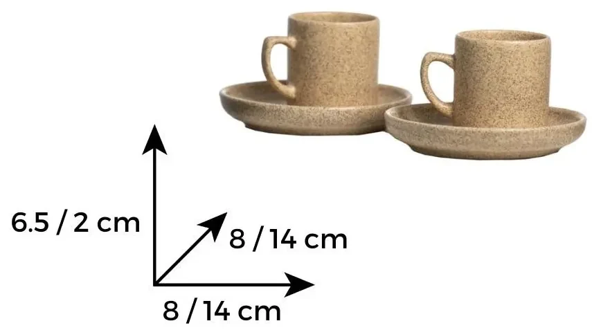 Set cani ceai/capucino 12 piese Villarte Tetris TRC S814