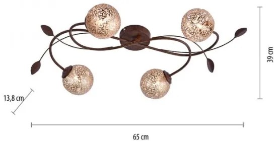 Paul Neuhaus 6395-48 - Lustră aplicată GRETA 4xG9/40W/230V