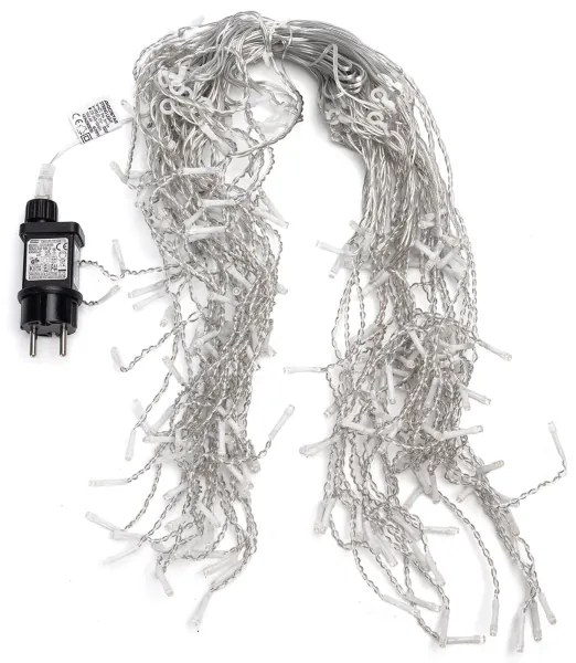 Aigostar - Instalație LED de Crăciun pentru exterior, 200 LED/3,6 W/230 V/8 funcții, 10 x 0,4 m, IP44, alb rece